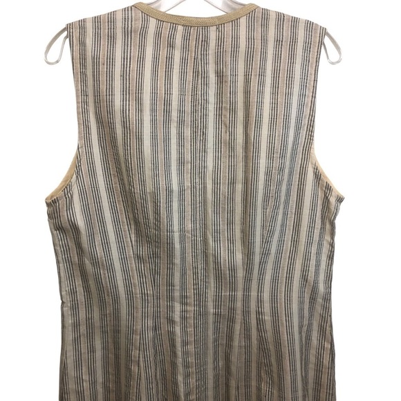 J Peterman Sleeveless Silk Long Tunic Duster Cardigan Button Front Women’s Small - Picture 6 of 15